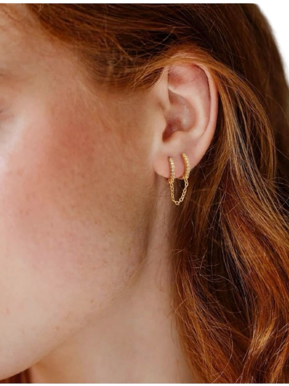 Thottie Threads Gold Earring Chain